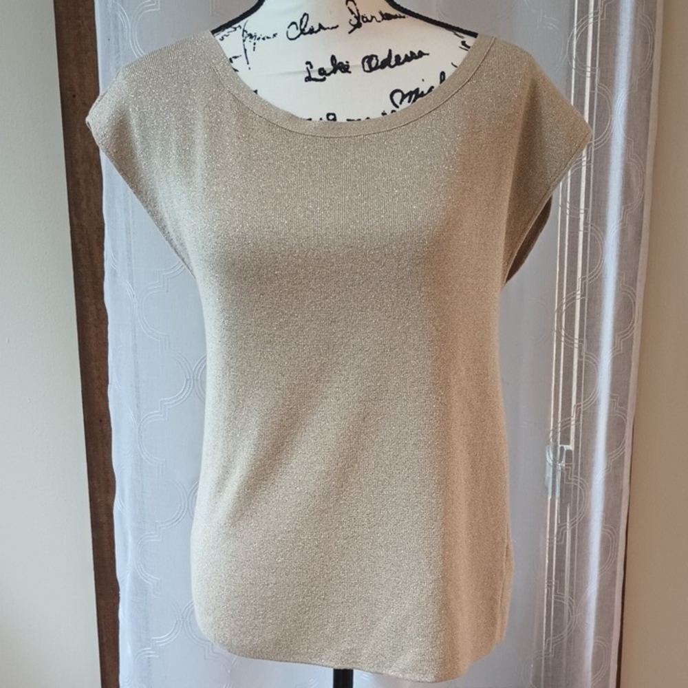 Talbots Gold Shimmer Blouse